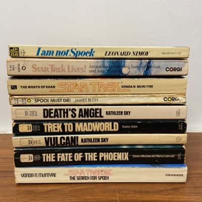 Collection of 9 Vintage Star Trek paperback novels and non fiction books 
