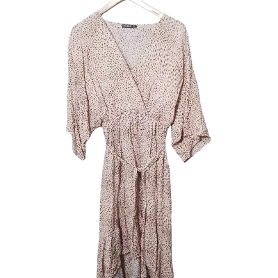 Fate & Becker Womens  Size 10 Maxi Dress Beige / Brown 