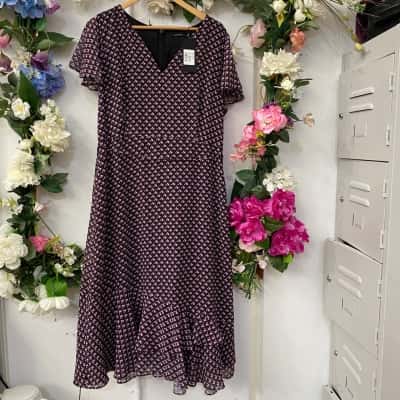 Portmans Womens  Size 16 Long Sleeve Dress Purple 