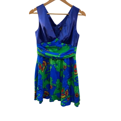 BNWT Garfunkle Womens  Size 12  Purple/Patterned Dress RRP $275