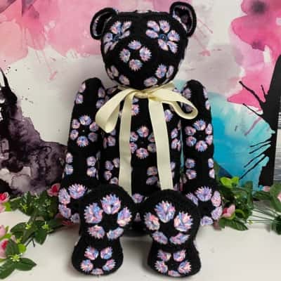 Beautiful handmade crochet bear 26 inches 