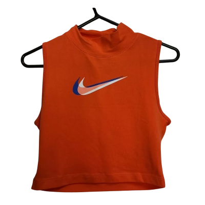 Nike Mens Orange Crop Top Tight Fit Size S