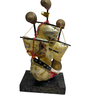 Japanese Shell Art Ship