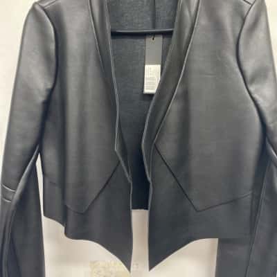 Decjuba Womens  Size 8 Leather Jacket Black  