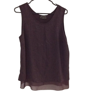 Chelsea Design Womens  Size 14 Sleeveless Top Brown 