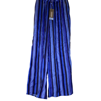 One Note Womens  Size XS Wide Leg Pants Black  / Blue / Brown / Striped / White 