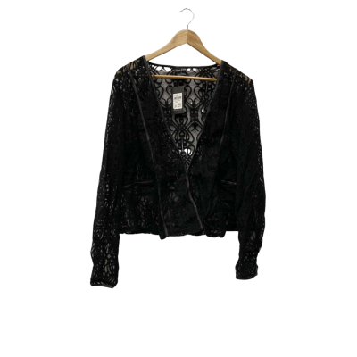 City Chic Womens  Size S Elegant Lace Jacket/Cardigan Black  