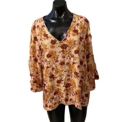 Rusttydustty  Womens  Size XXL Blouse Floral 