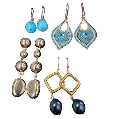  Womens Gold / Silver tone Earrings