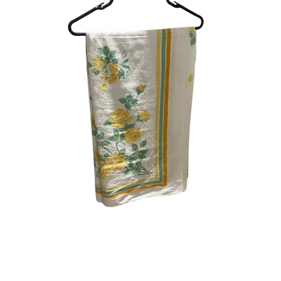Vintage Linen Tablecloth 120 x 140 cm 