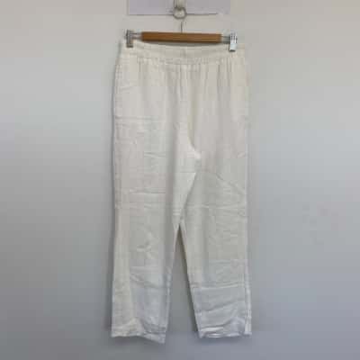 Nude Lucy White Wide Leg Pants  Size S 
