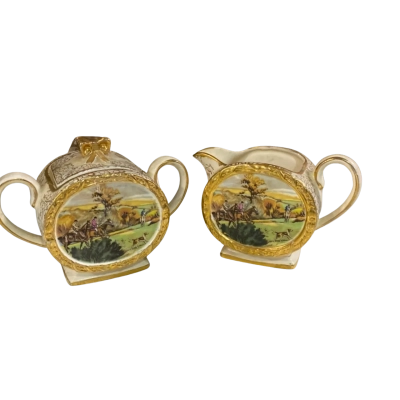 Vintage Sadler England Sugar Bowl and Creamer