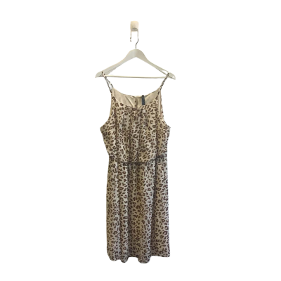 Brand New Crossroads Womens Size 18 Shoestring Strap Midi Dress Animal Print