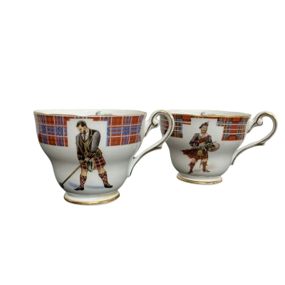 2x Bonnie Scotland - Royal Standard Teacups (Made in England) 