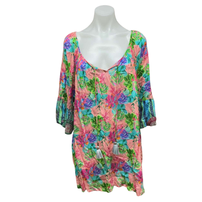 Escape by OQ Womens  Size 18 Blouse Floral / Multicoloured / Pink  