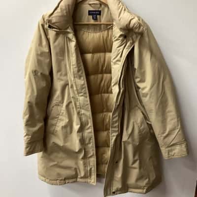 Lands' End Womens  Size L Puffer Jacket Brown down H