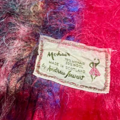 Vintage Andrew Stewart Mohair/Wool Throw  Blanket Made In Scotland- just beautiful  
