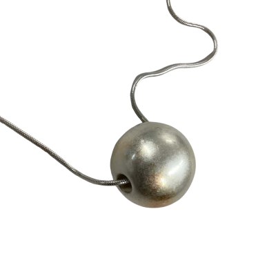 Silver Snake chain with statement vintage baubel
