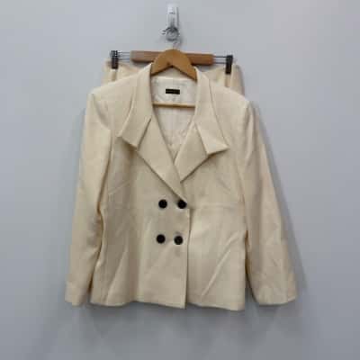 Carla Zampatti 100% Wool Blazer & Skirt - Size 10 / 12 