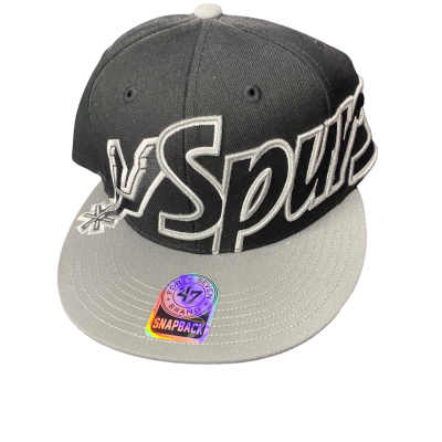  Mens  ‘47 ‘Spurs’ Size One Size SnapBack Cap Black  / Grey 