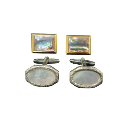 Mens Silver tone/ Gold Tone Shell inserts