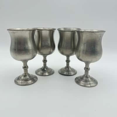 4 x Selangor Pewter Goblets