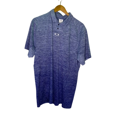 Oakley Mens  Size L Short Sleeve polo Blue 