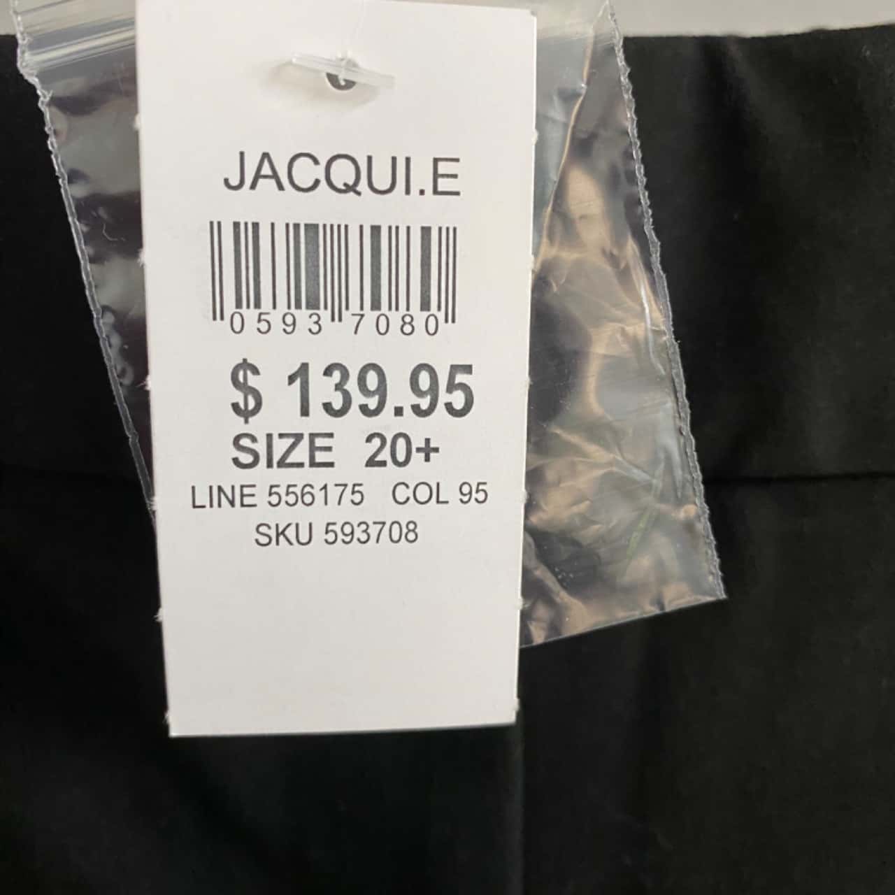 JacquiE Womens Size 20 Ankle Black pants