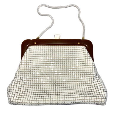 Vintage White Glomesh Handbag 