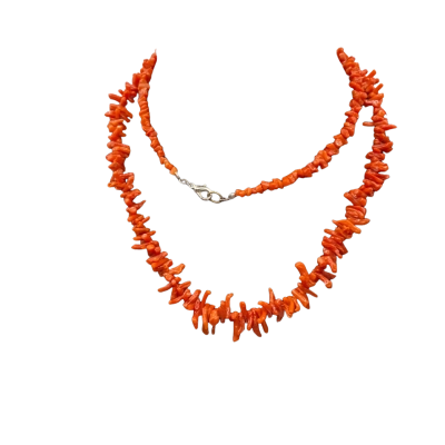 Vintage natural undyed coral necklace 