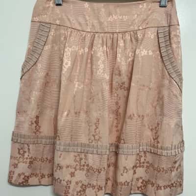 Alannah Hill Women's Size 8 Midi Skirt - Peach 