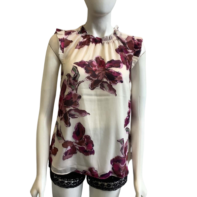 Portmans Women's Size 10 Sleeveless Top Floral 