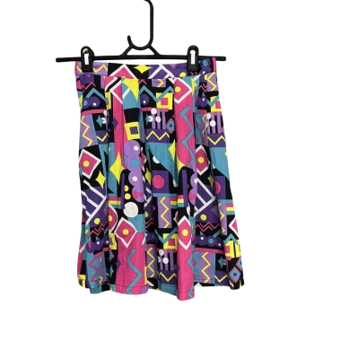 Revival Womens  Size 6 Pleated Skirt Multicoloured / Teal / Yellow 