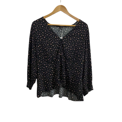 Forever New Curve Womens  Size 20 Lori Curve Button Down Blouse Dusted Ditsy