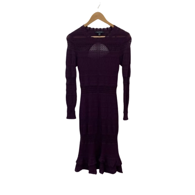 Forever New Womens  Size 10 Long Sleeve Dress Purple Lace