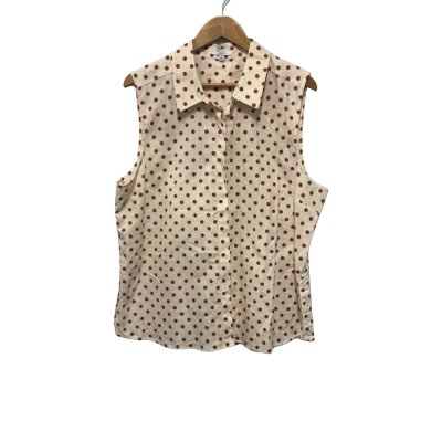W.Lane Womens  Size 18 Button Up Top Burnt Orange / Cream 