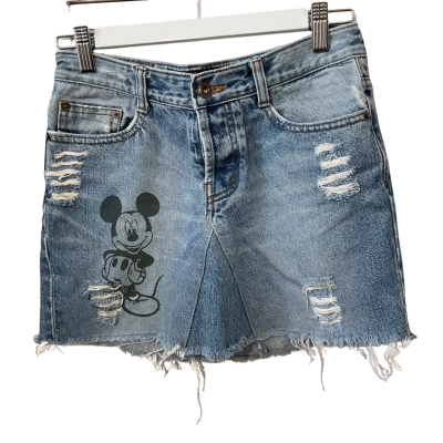  BAY2Y MICKY MOUSE   Size 27 Denim Skirt Blue 