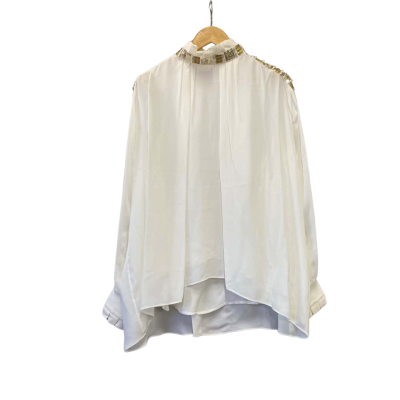 Sass & Bide Womens  Size 14 Long Sleeve Top Gold / White 