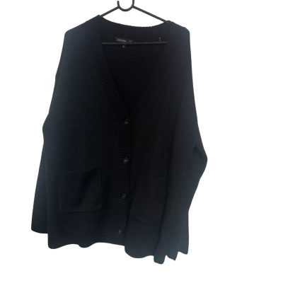 Decjuba Womens  Size L Button-down Cardigan Black  