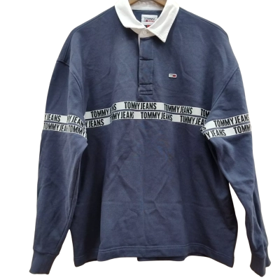 Tommy Jeans Mens Size M Long Sleeve Top Blue (9)