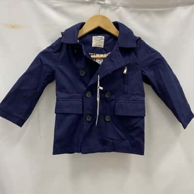 Glasses Deer Kids Jacket With Hoodie Size 3-4 Navy Blue RRP$70
