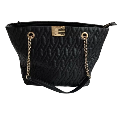 Nine West Womens Quilted Tote Bag Black