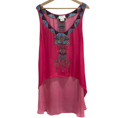 Camilla Silk Asymmetrical Top Size M 