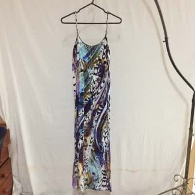 CIA maritime Womens  Size 8 Sleeveless Dress  Blue / Pattern / Purple / White 