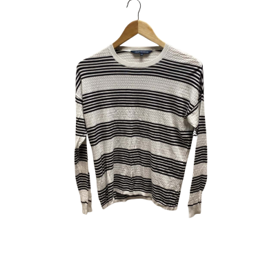 French Connection Womens Size XS White & Black Jumper 