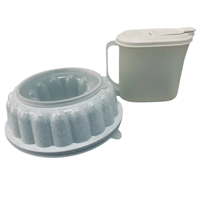 Tupperware vintage Jell-Ring mold and small slimline pitcher