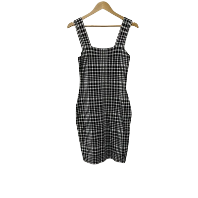 Tokito Womens  Size 12 Midi Dress / Sleeveless Dress  Black  / Checked / White 