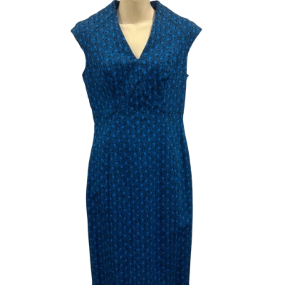 Anthea Crawford Womens  Size 12 Midi Dress Black  / Blue 