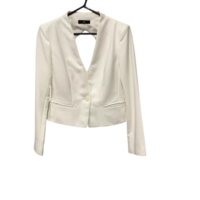 Cue Womens  Size 12 Cropped Jacket Cream 