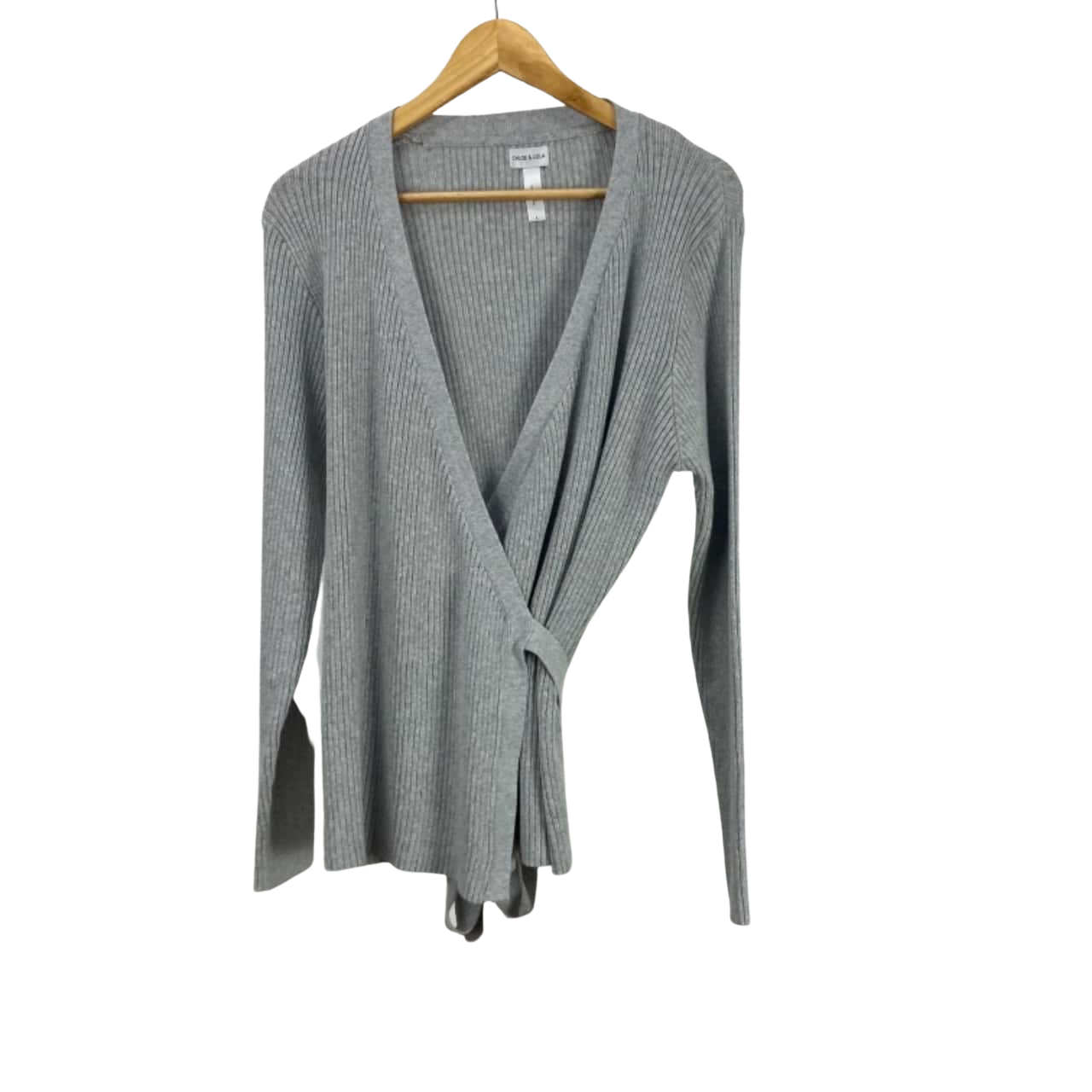 Chloe & Lola Womens Size L Wrap Cardigans Grey (s)